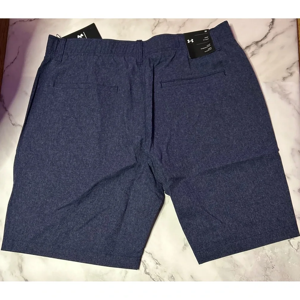Under Armour Mens Golf Vented Shorts Navy‎ Blue Size 38 NWT 1377359 410